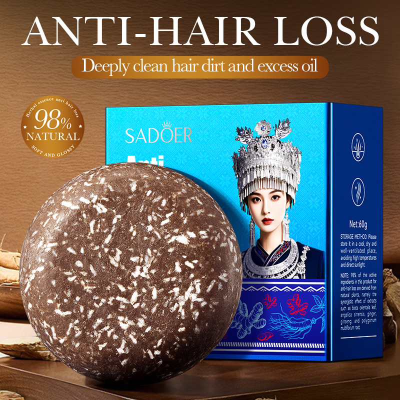 Bar Soap Shampoo Solid - Sabonete Sólido Oriental Hmong Tradicional Anti-Queda