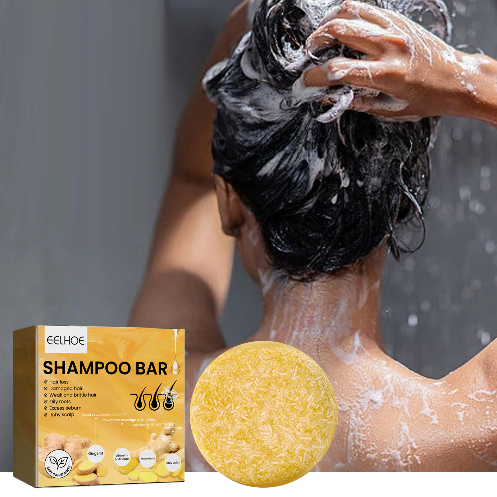 Barra de Shampoo Natural de Ge - Bar Soap Shampoo Solid avaliação e preço