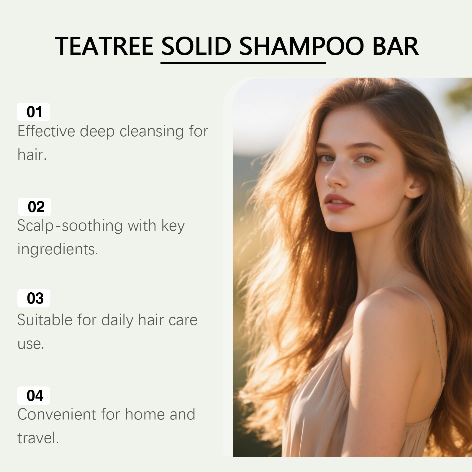 Gleamxi Shampoo Sólido de Tea  - Bar Soap Shampoo Solid avaliação e preço